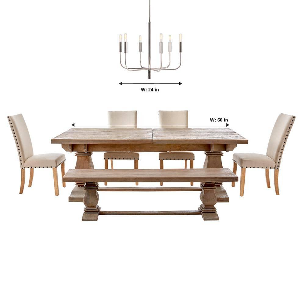 Ellen DeGeneres Brianna Polished Nickel 6-Light Traditional Chandelier