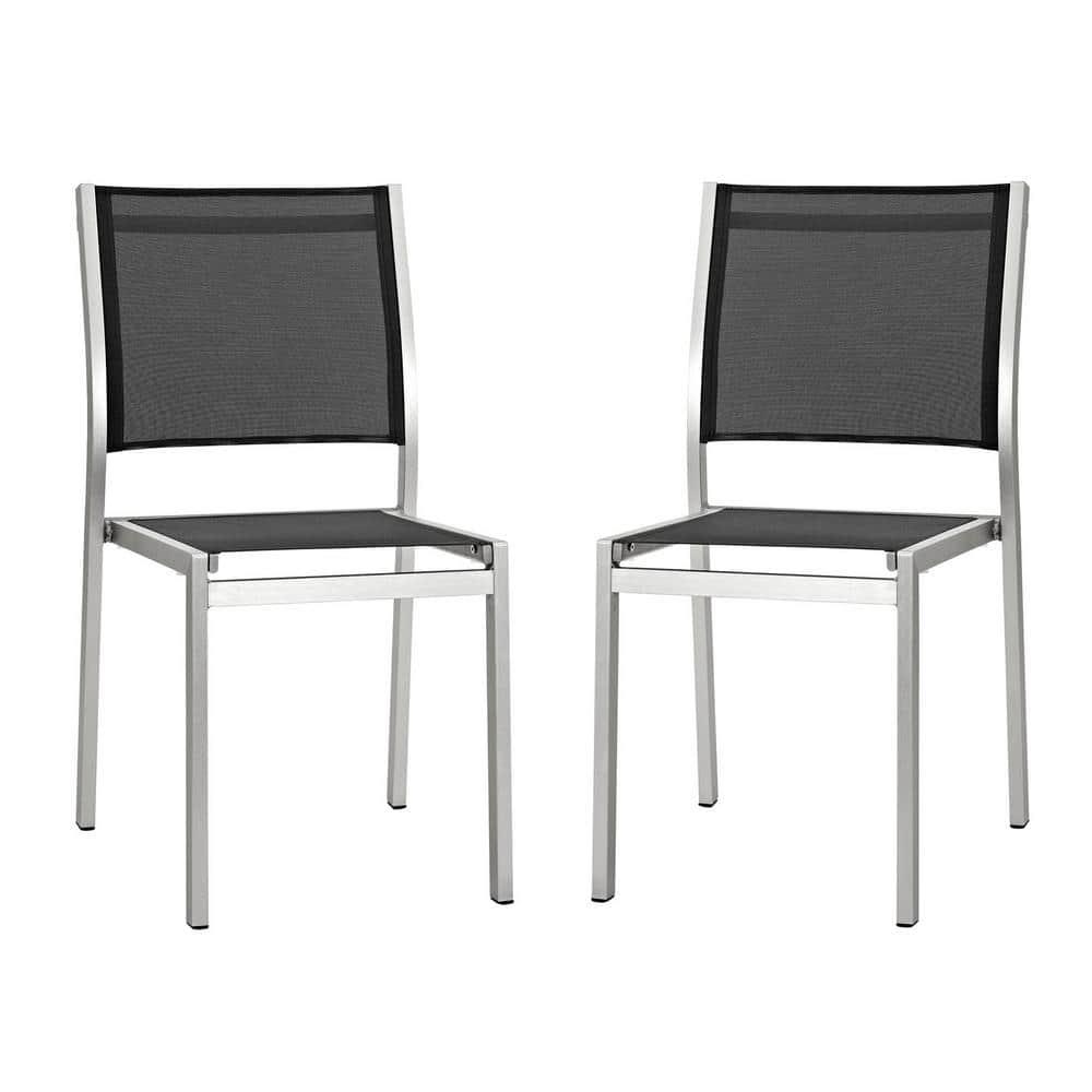 Modway Shore Side Chair Outdoor Patio Aluminum Set of 2