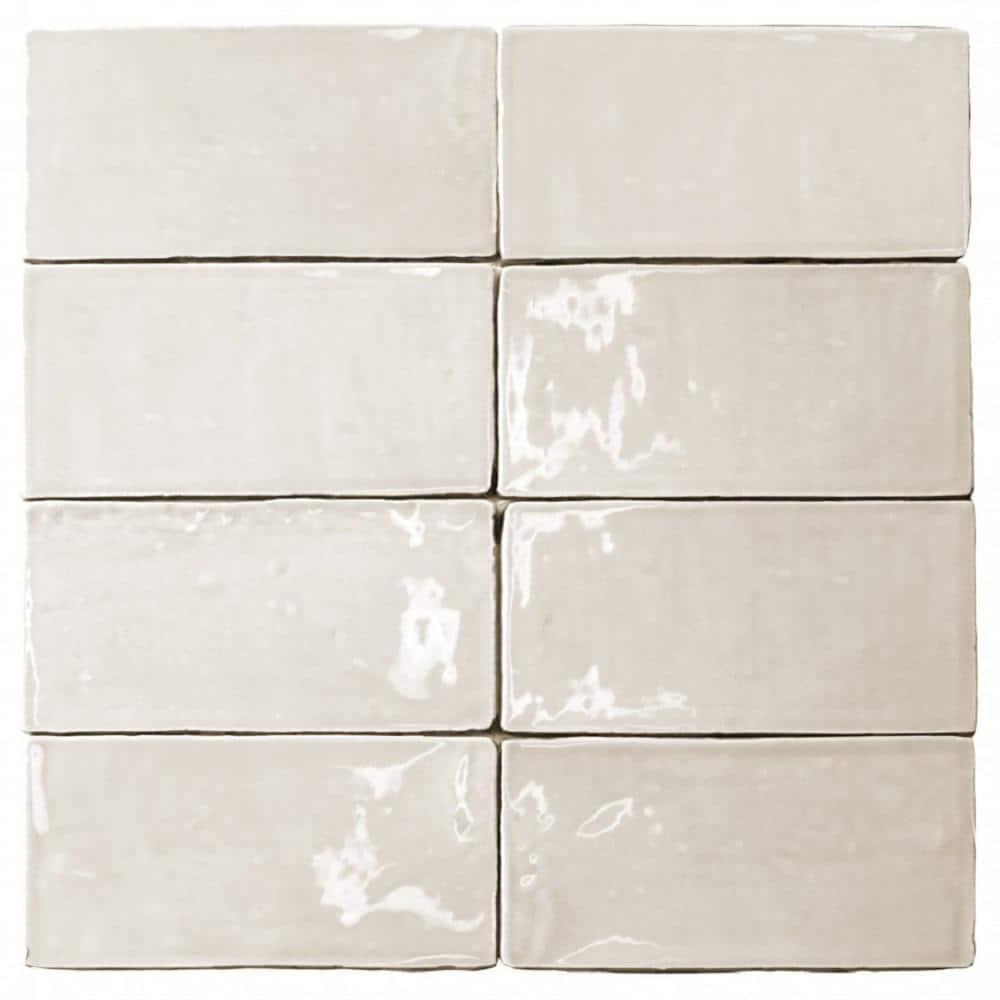 Barcelona 3x6 Blanco Polished Ceramic Subway Wall Tile (5.38 Sq. Ft. / Case)
