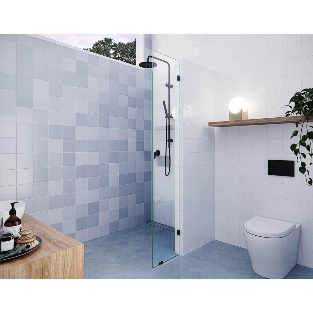 Vela 10.5 in. x 78 in. Fully Frameless Single Fixed Shower Panel