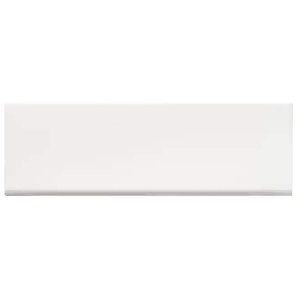 Artmore Tile Abbey Road White Polished Porcelain Bullnose Tile