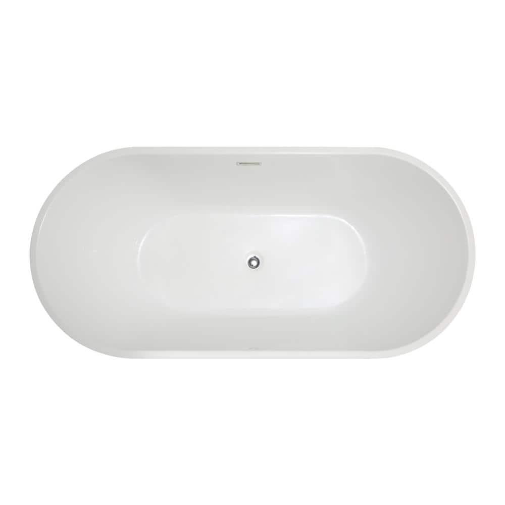ANZZI FT-AZ098 Chand Series 67'' x 32'' Freestanding Soaking Acrylic Bathtub