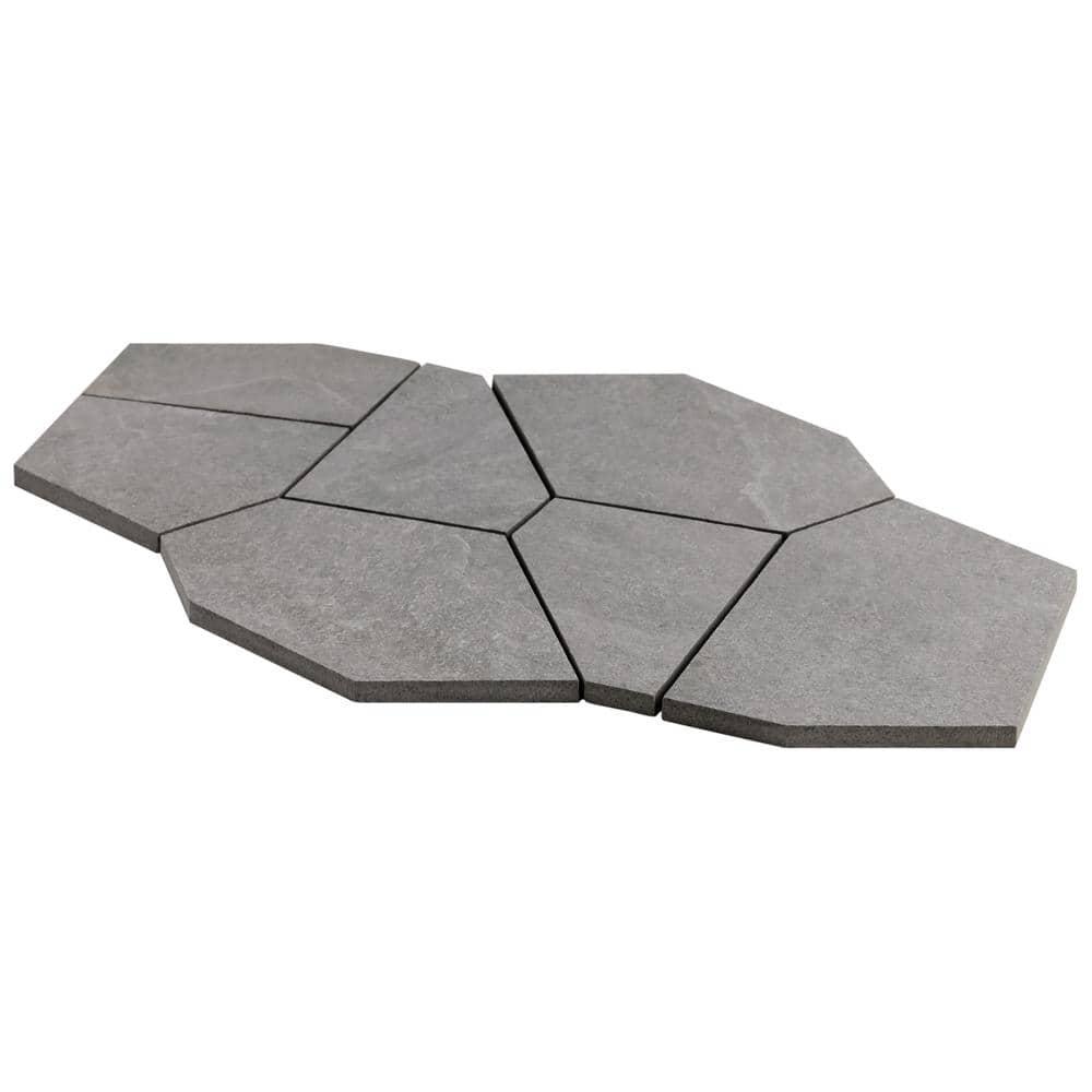 Monolith 11.81 In. X 19.68 In. Organic Pattern Matte Porcelain Mosaic Floor And Wall Tile (1.55 Sq. Ft. / Each)