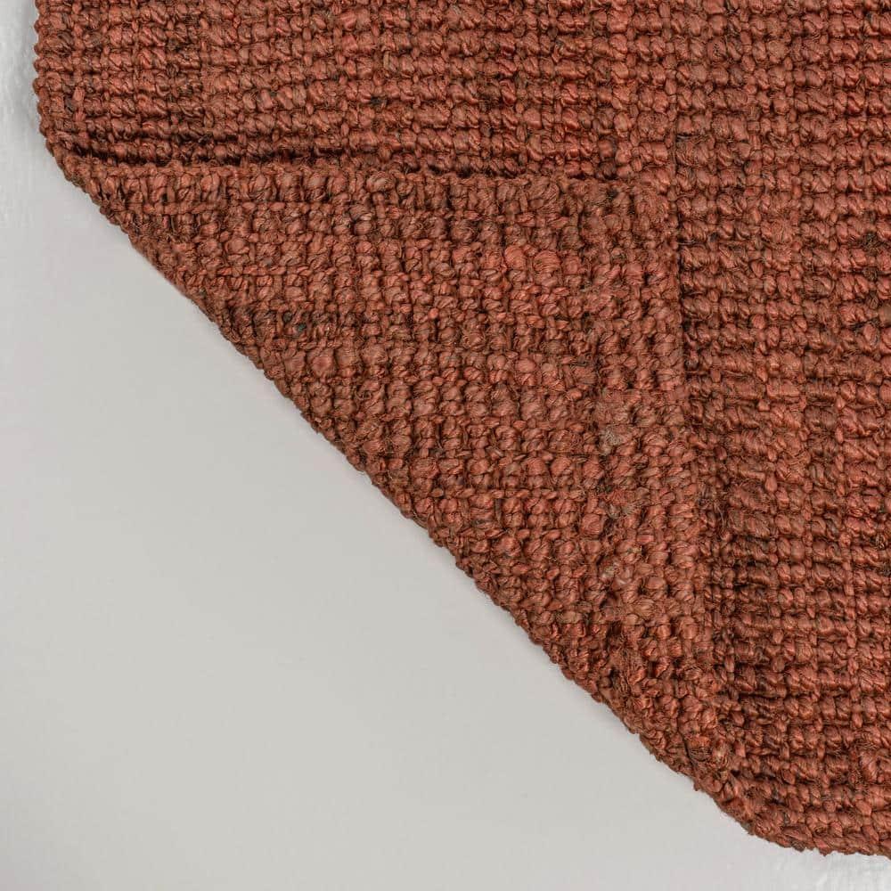 Pata Hand Woven Chunky Jute Terracotta 4 ft. x 6 ft. Area Rug - JONATHAN Y