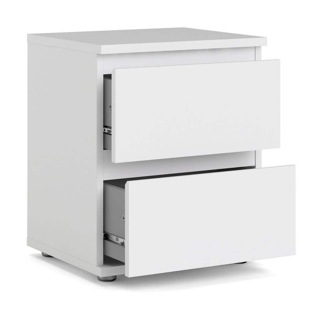 Tvilum, Aurora 2 Drawer Nightstand, White