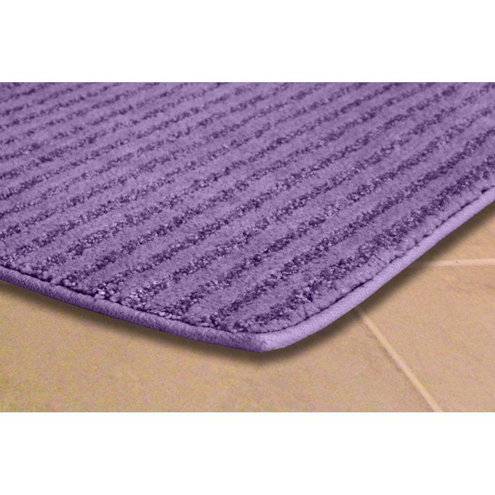 Garland Rug Sheridan Washable Nylon Purple Bath Rug, 24" x 40"