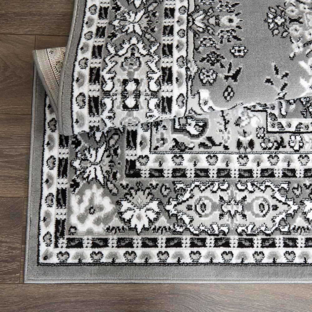 Home Dynamix Premium Sakarya Traditional Medallion Area Rug, Grey/Ivory, 7'8"x10'7"