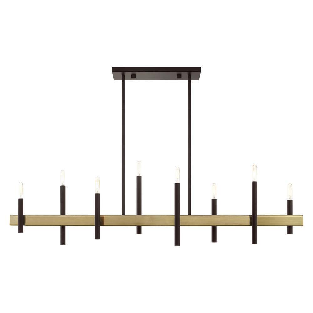 8 - Light Kitchen Island Modern Linear Chandelier