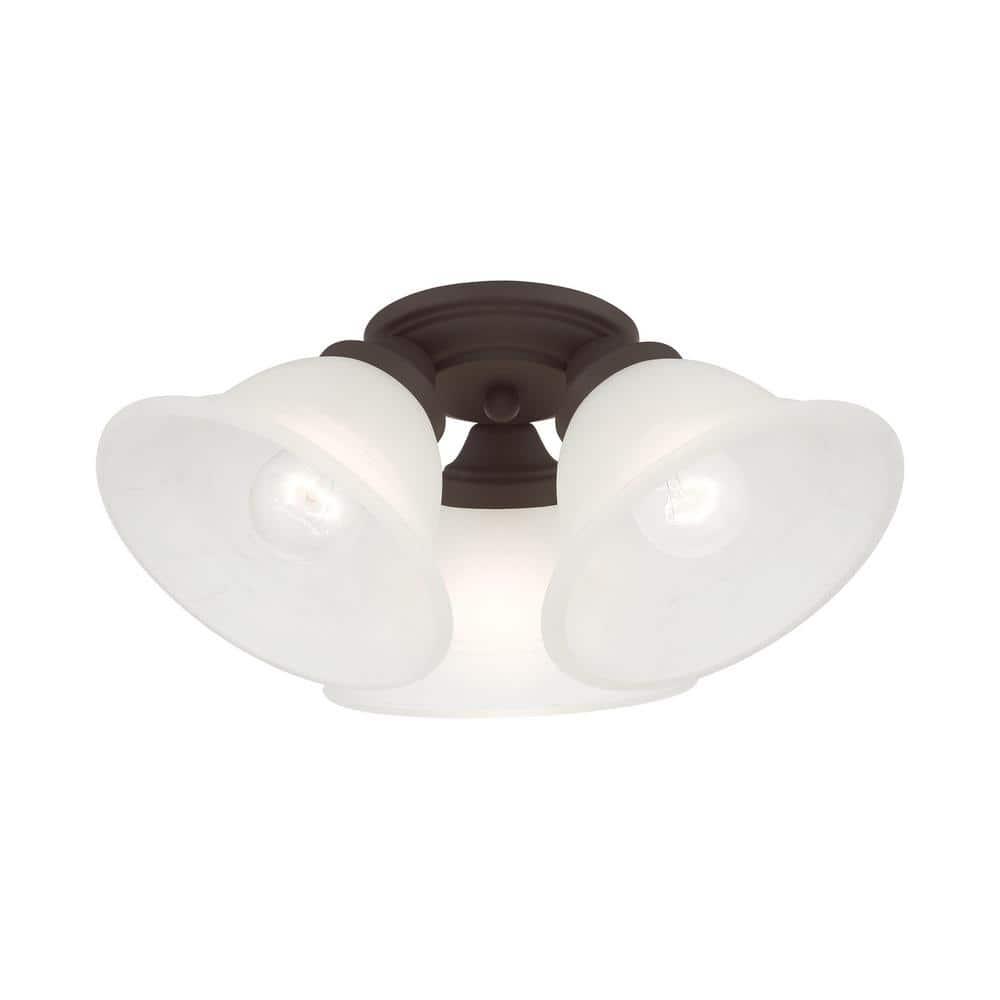 Livex Lighting Wynnewood 3 - Light Flush Mount in  Bronze