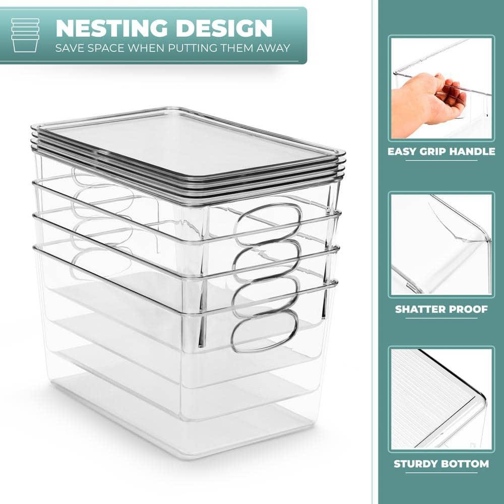 Sorbus Sorbus Large Clear Toy Storage Containers with Lids and Handles 8 Pack