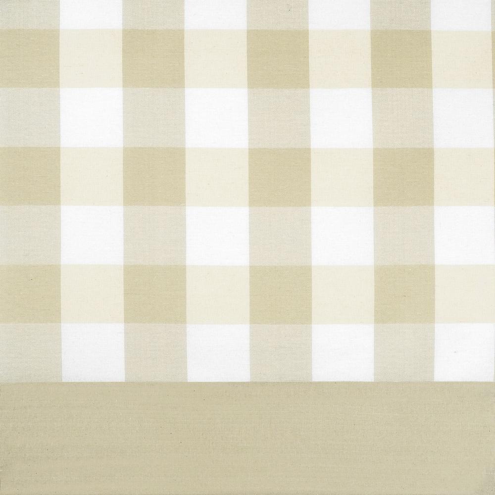 Achim Hunter Indoor Polyester/Cotton Light Filtering Checkered Curtain Panel, Tan, 42-in W x 63-in L