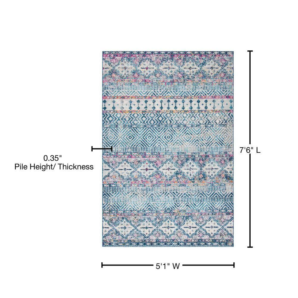 Madison MAD797 Power Loomed Area Rug - Denim Blue/Purple - 5'3"x7'6" - Safavieh.
