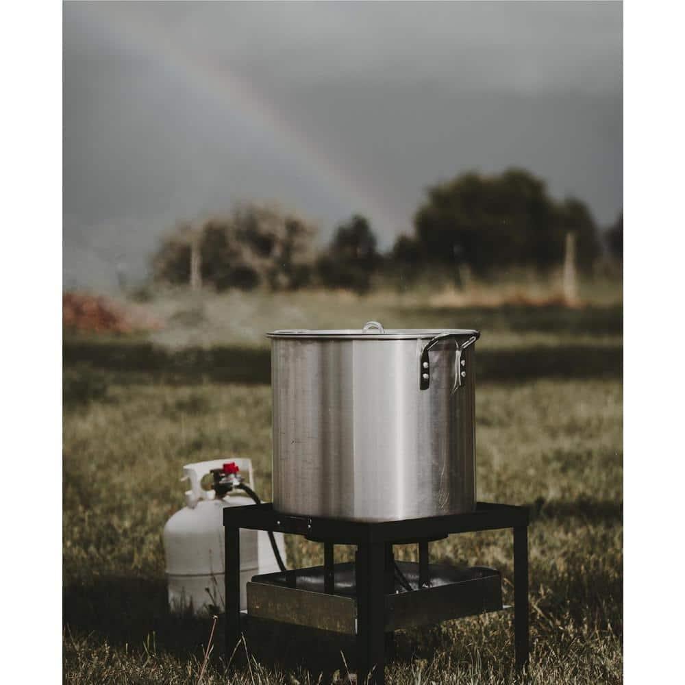 GasOne Seafood Boil Kit with Propane Burner, Propane Regulator, 60Qt Pot with Basket – Heavy Duty
