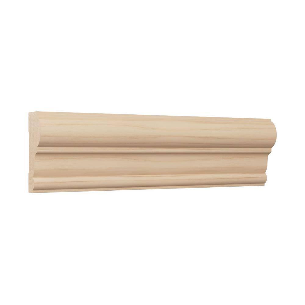 Ekena Millwork WM392 1"D x 2 3/8"W x 96"L Solid Wood Stain Chair Rail Molding