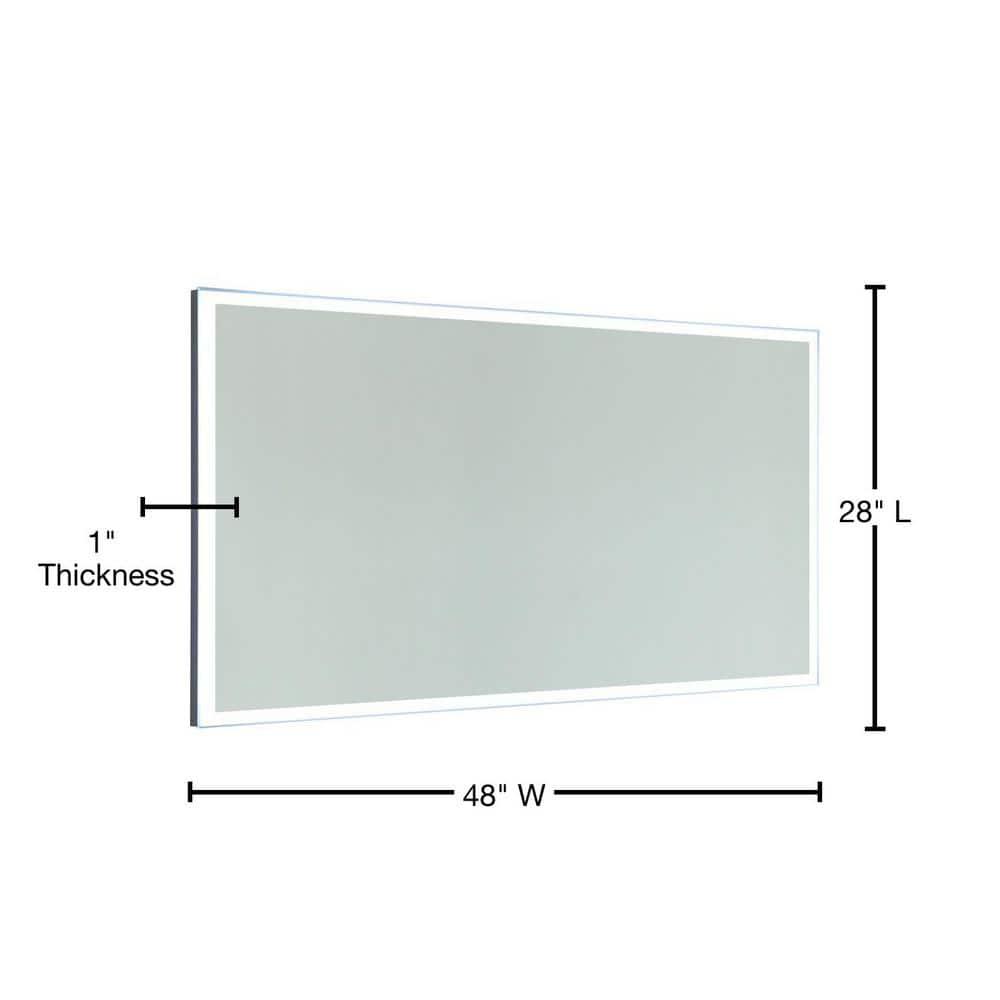 Vanity Art VA3D-48 LED Bathroom Mirror with Touch Sensor - 48 x 24 x 1 in.
