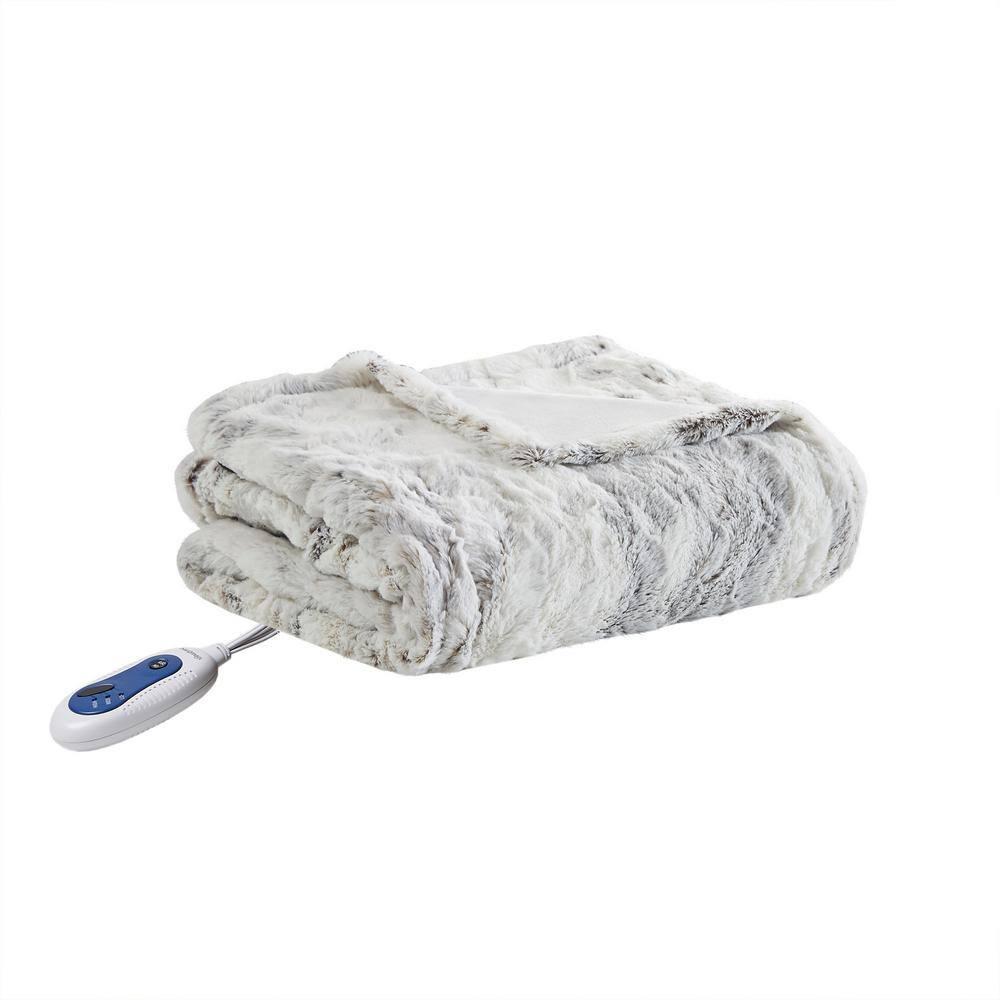 Beautyrest Zuri Oversized Heated Faux Fur Throw