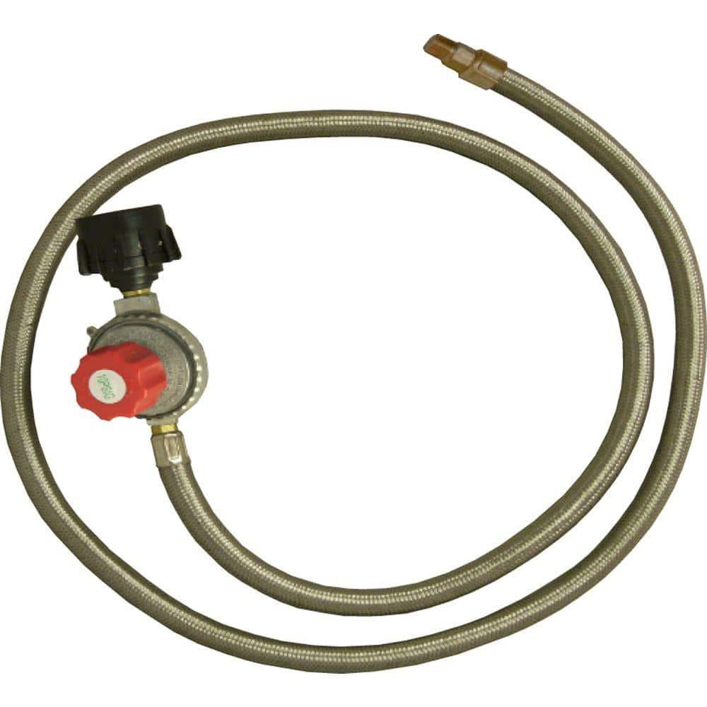 High Pressure Adjustable Stainless Steel Regulator with Braided Hose