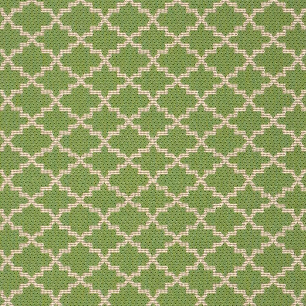 SAFAVIEH Courtyard Hilbert Trellis Indoor/Outdoor Area Rug, 2'7" x 5', Green/Beige