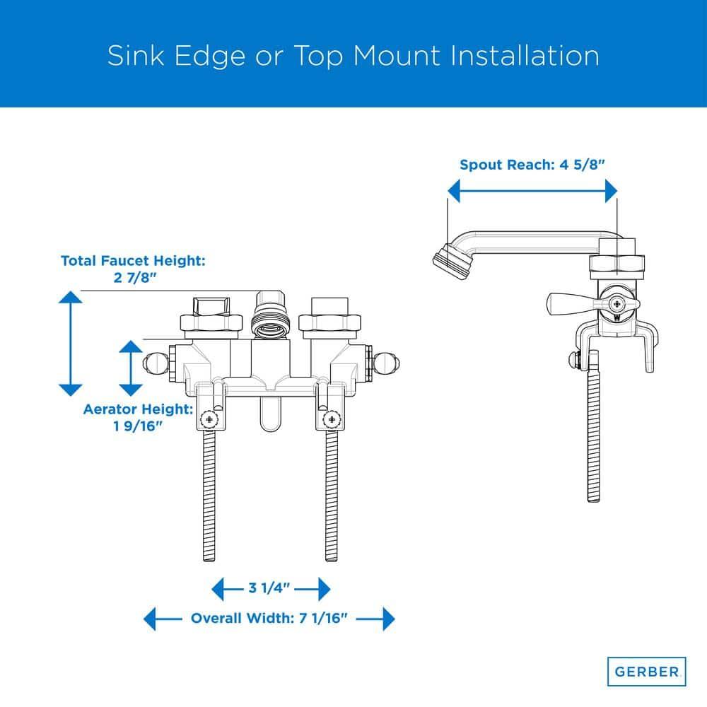Gerber Two Handle Laundry Faucet