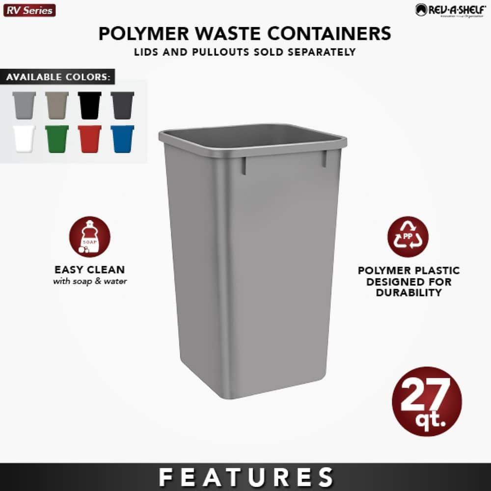 Rev-A-Shelf 27 Quart Polymer Replacement Waste/Trash Container for Rev-A-Shelf Pull Outs