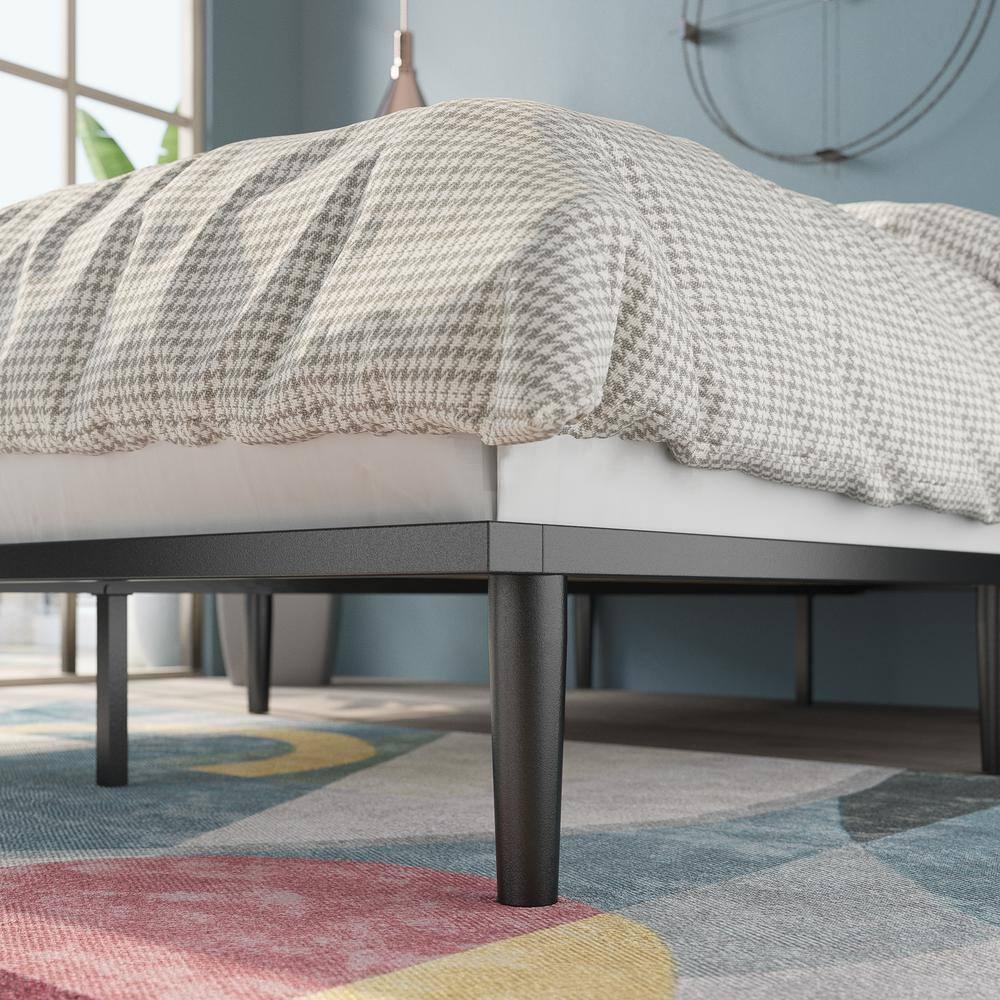 Zinus Parker Metal Platform Bed, Charcoal, Twin