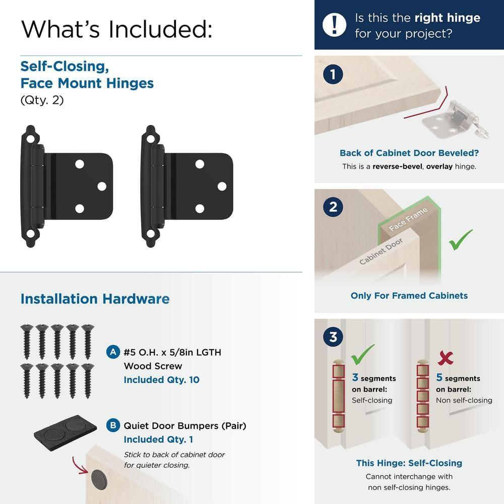 30° Reverse Bevel Overlay Hinge