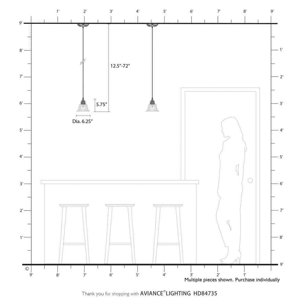 Livex Lighting Moreland 1 - Light Pendant in Brushed Nickel
