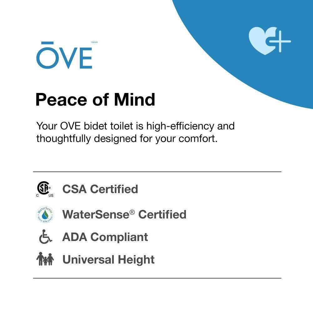 Ove Decors Virtuoso Tank Smart Toilet 1.28 GPF Elongated Bidet Toilet (Seat Included)