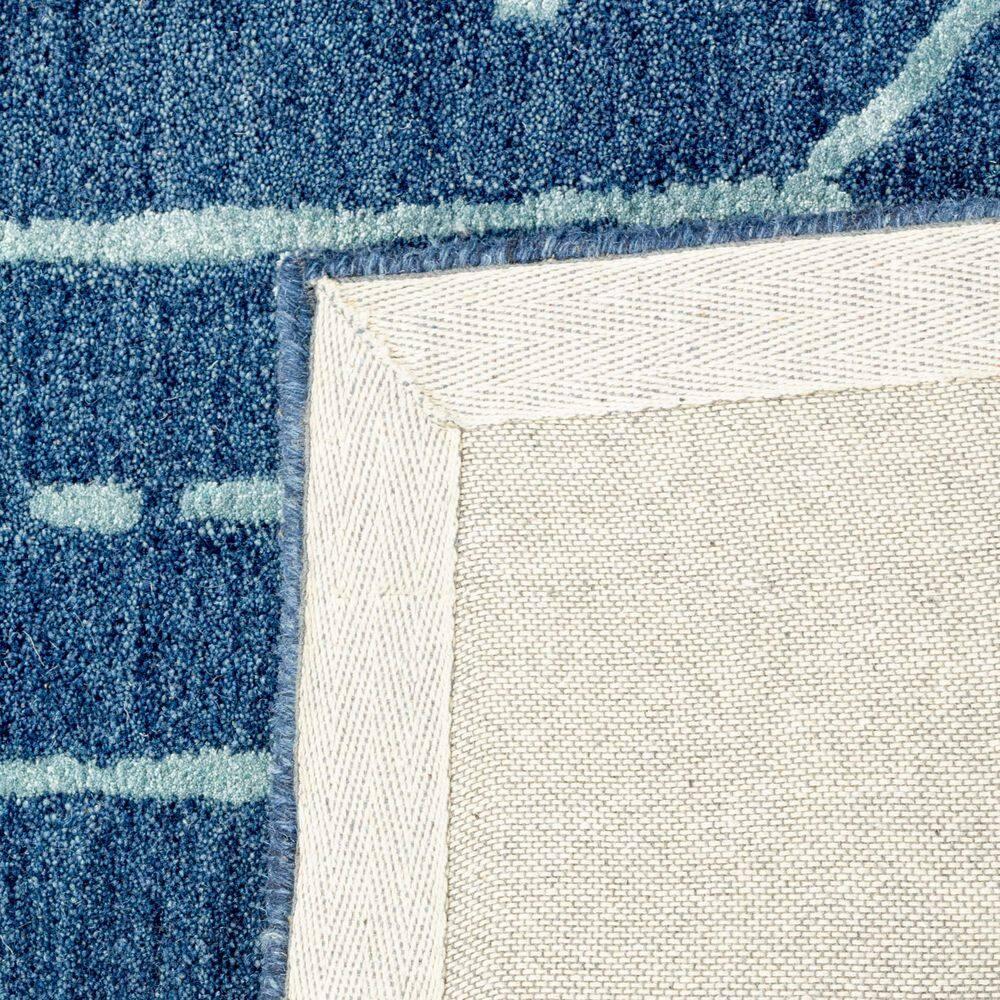 Himalaya HIM903 Handmade Area Rug - 8'x8' - Navy/Silver - Safavieh
