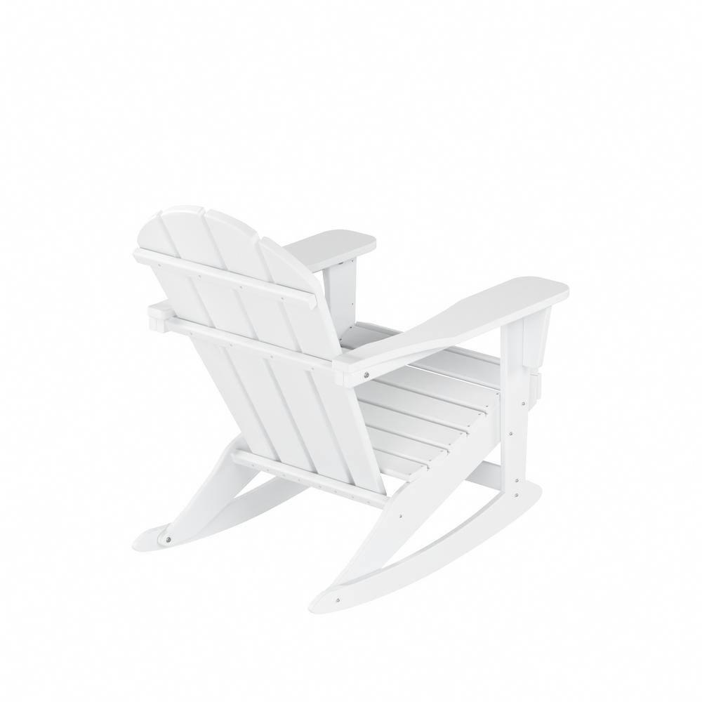 Polytrends  Laguna Hdpe All Weather Outdoor Patio Rocking Chair (Set of 2) White
