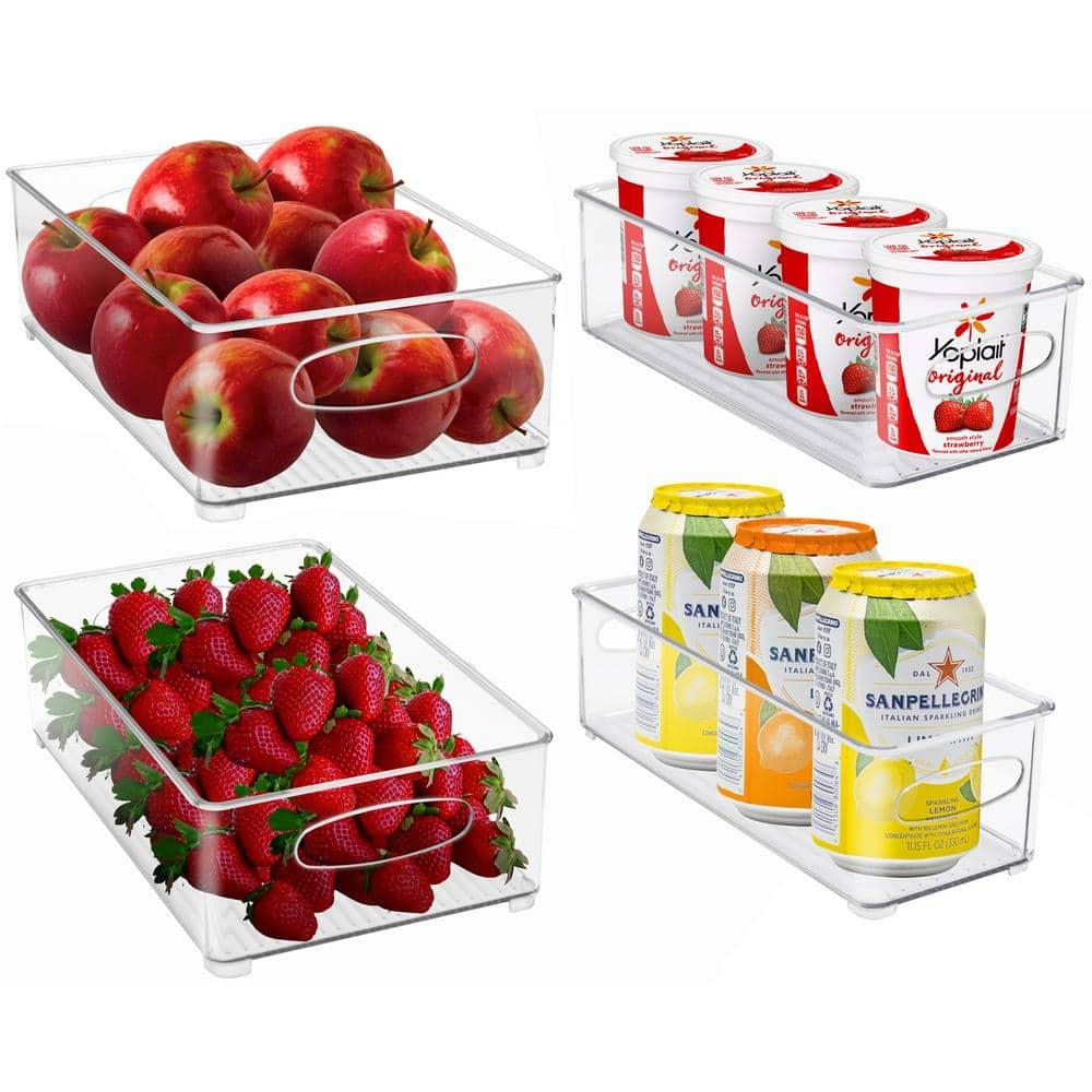 Sorbus Sorbus Clear Stackable Kitchen and Fridge Storage Bins in 4 Variety Pack