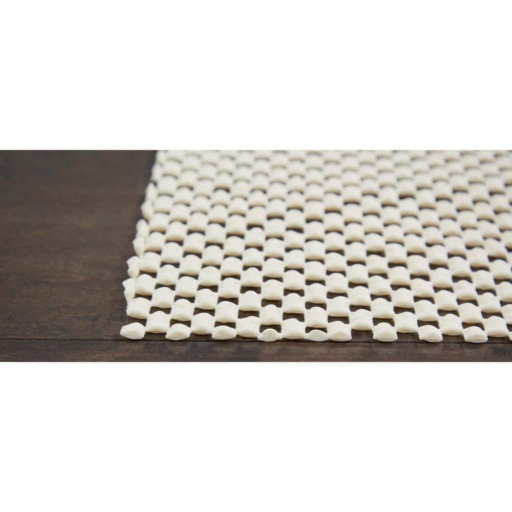 Grid-Loc Ivory 7'6" X 9'8" Non-Slip Rug Pag