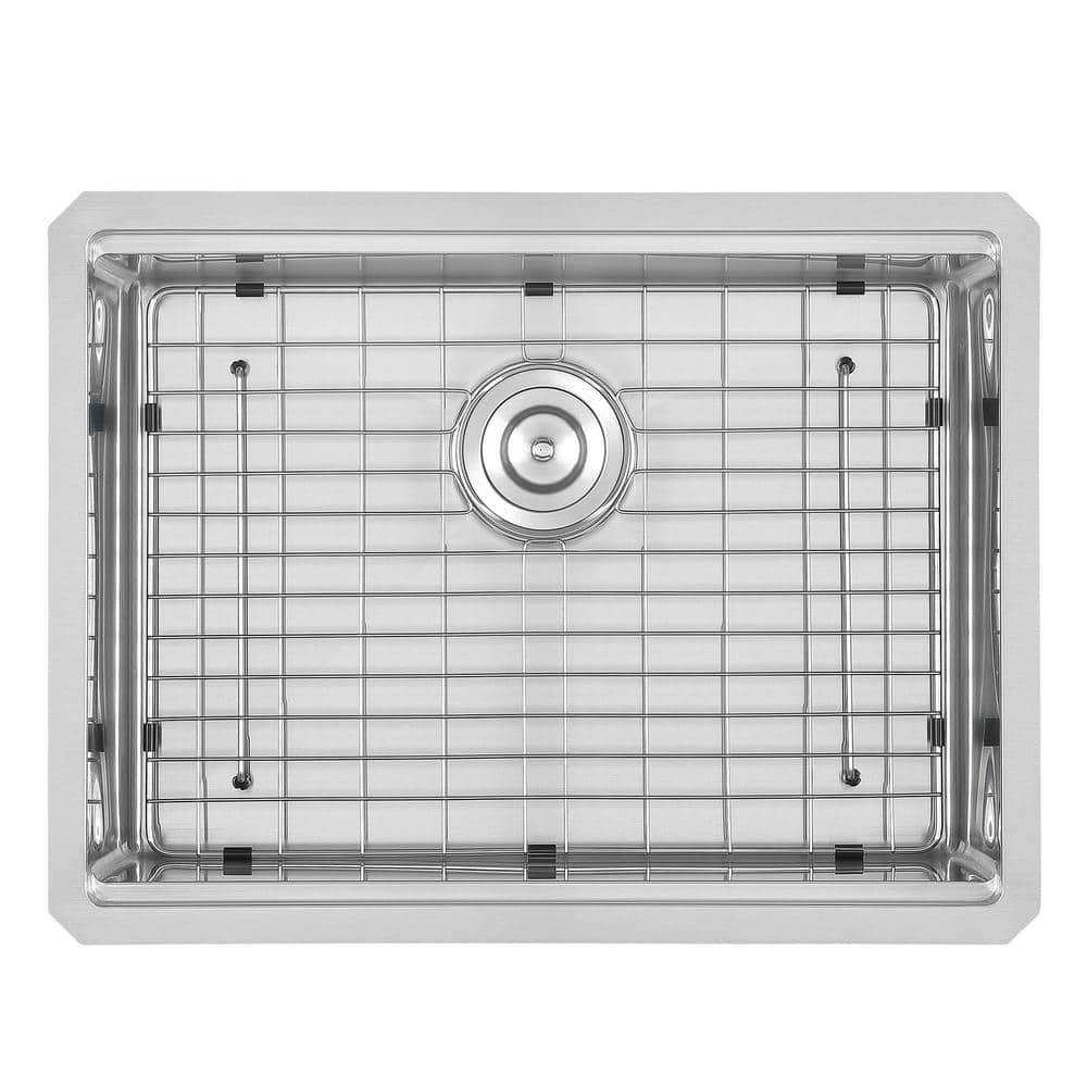 Ancona  25 in. Handmade Undermount Single Bowl Workstation Kitchen Sink