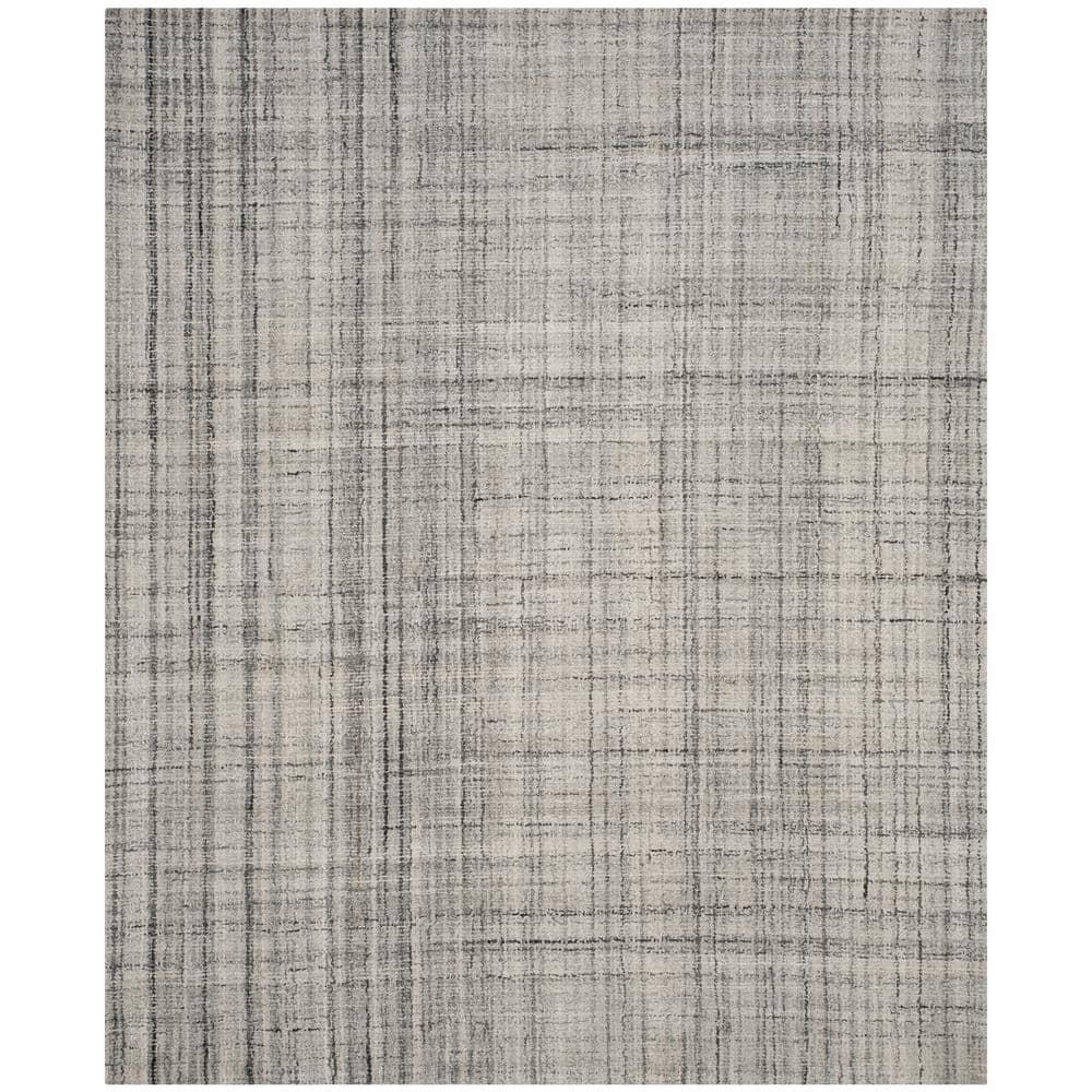 Abstract ABT141 Handmade Indoor Area Rug - Grey/Black - 8'x10' - Safavieh
