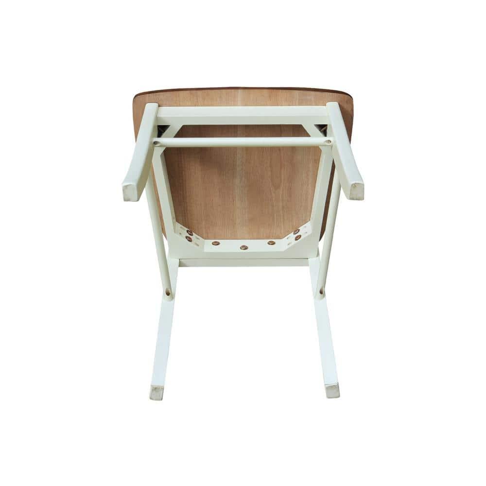 International Concepts Set of Two X-Back Dining Chairs, Hickory/Shell