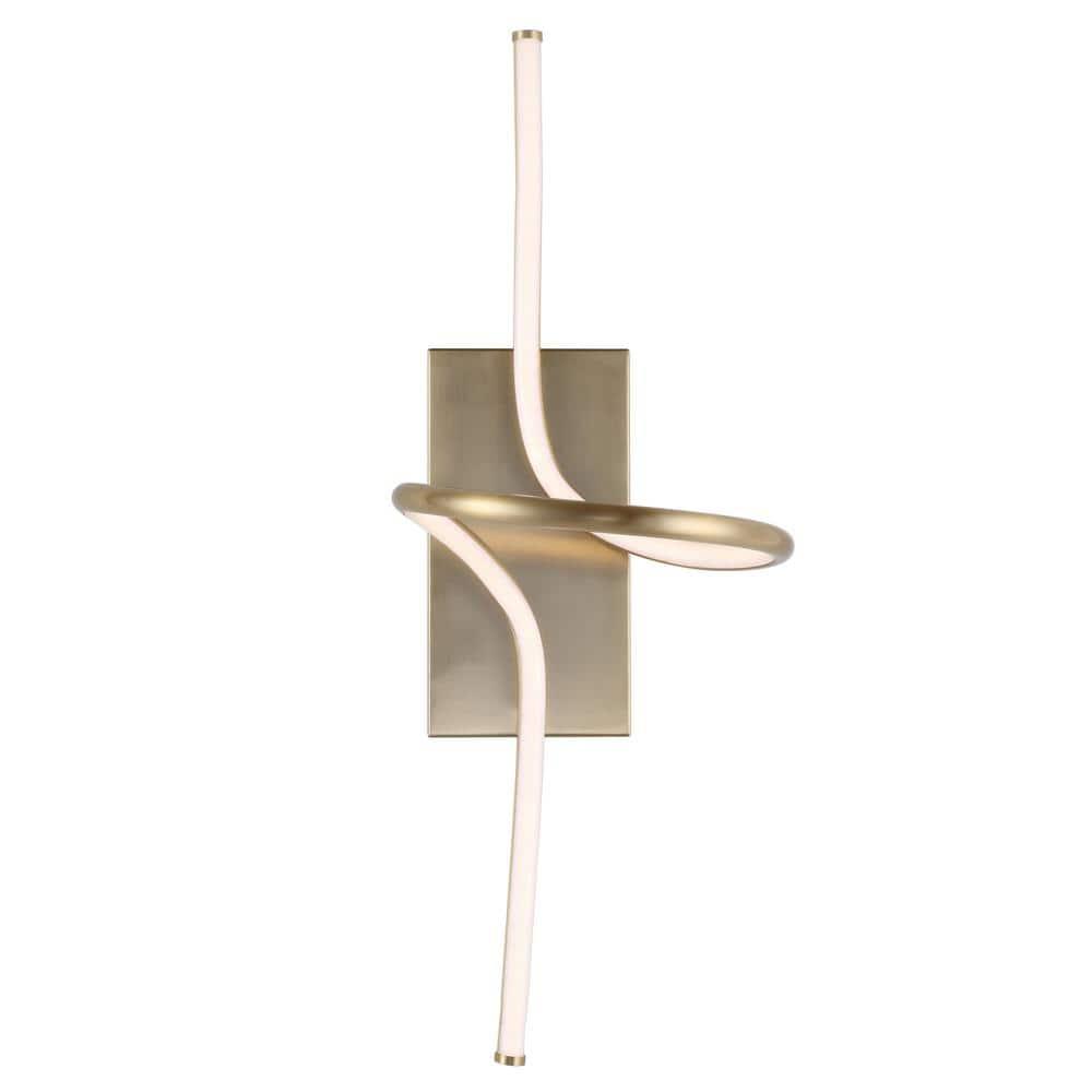 Sketch Minimalist Glam 23.5" Gold Integrated LED Vanity Sconce