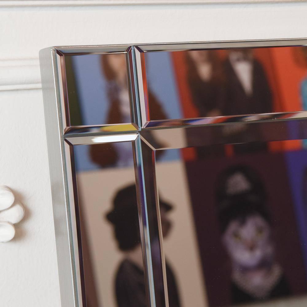 Empire Art Direct Moderno Squared Corner Beveled Rectangle Wall Mirror, Solid Wood Frame, 1"-Beveled Center Mirror, Ready to Hang - Clear 30 in. x 40