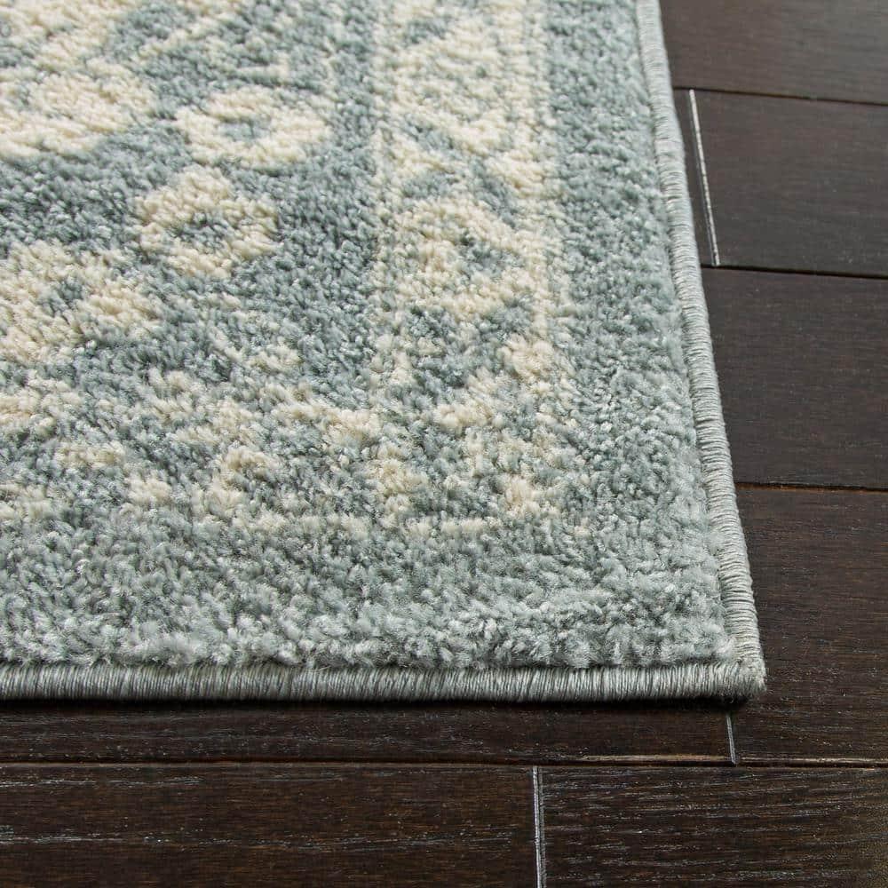 Adirondack ADR109 Machine Made Indoor Runner - Slate/Ivory - 2'-6"x8' - Safavieh
