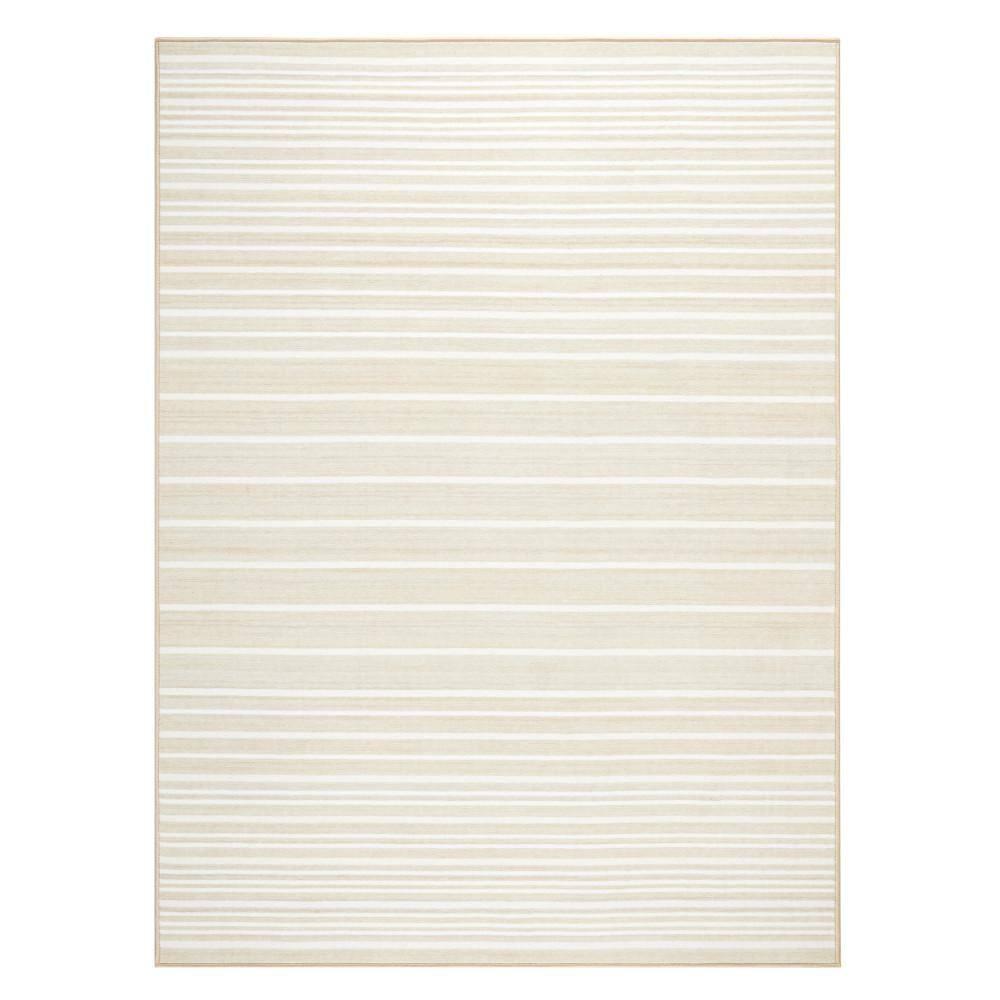 Town & Country Basic Layne Everwash Non-Slip Backing Area Rug Cream/Beige
