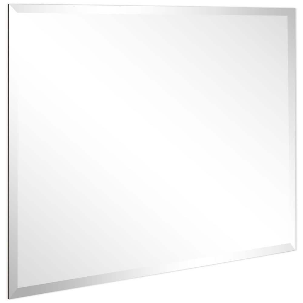 Empire Art Direct  30 x 40 in. Frameless Rectangular Wall Mirror with Beveled Prism Mirror Panels - 1 in. Beveled Edge