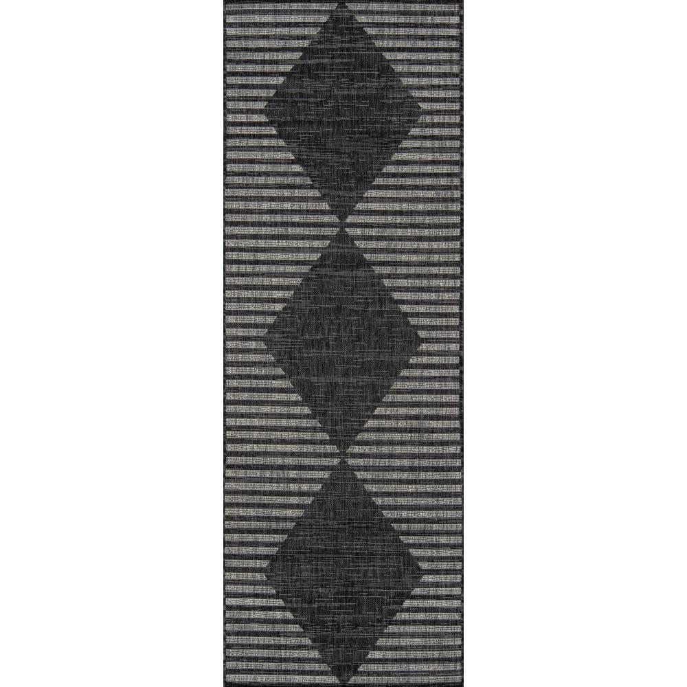Momeni Villa Monaco Geometric Charcoal Area Rug