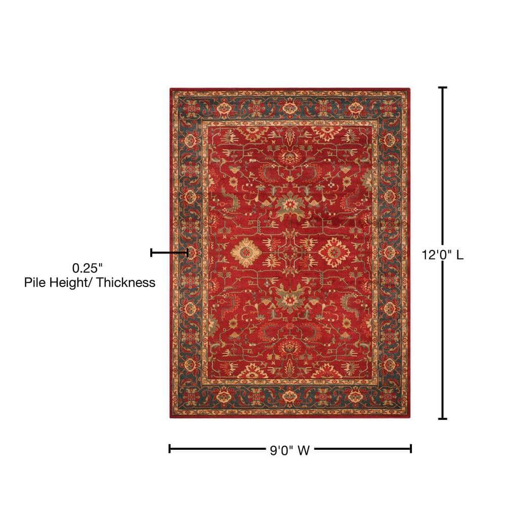 Mahal MAH693 Power Loomed Indoor Area Rug - Red/Navy - 9'x12' - Safavieh