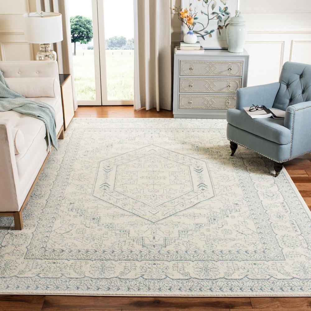 Adirondack ADR108 Power Loomed Area Rug - Ivory/Silver - 8'x10' - Safavieh.