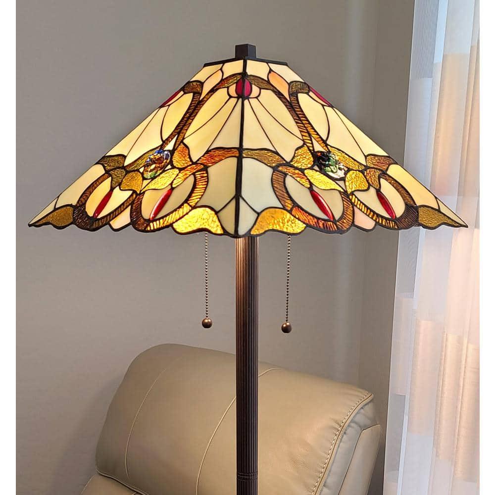 Amora Lighting  Tiffany Style Mission Floor Lamp