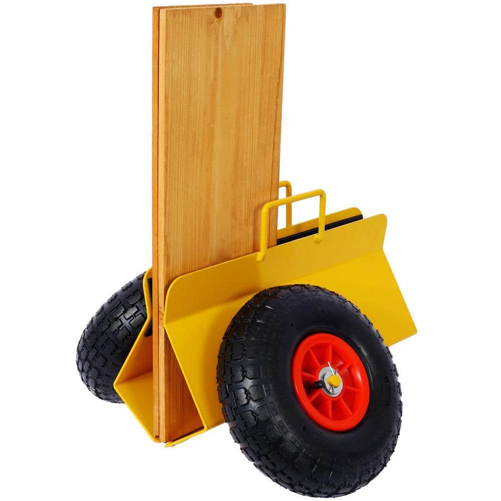 Heavy Duty Panel Dolly Slab Dolly with Handle & 2 10" Peneumatic Tires Wheels 600LBS Load Capacity for Drywall Sheet Heavy Appliance & Material Handling All Terrain Moving Cart Panel Dolly