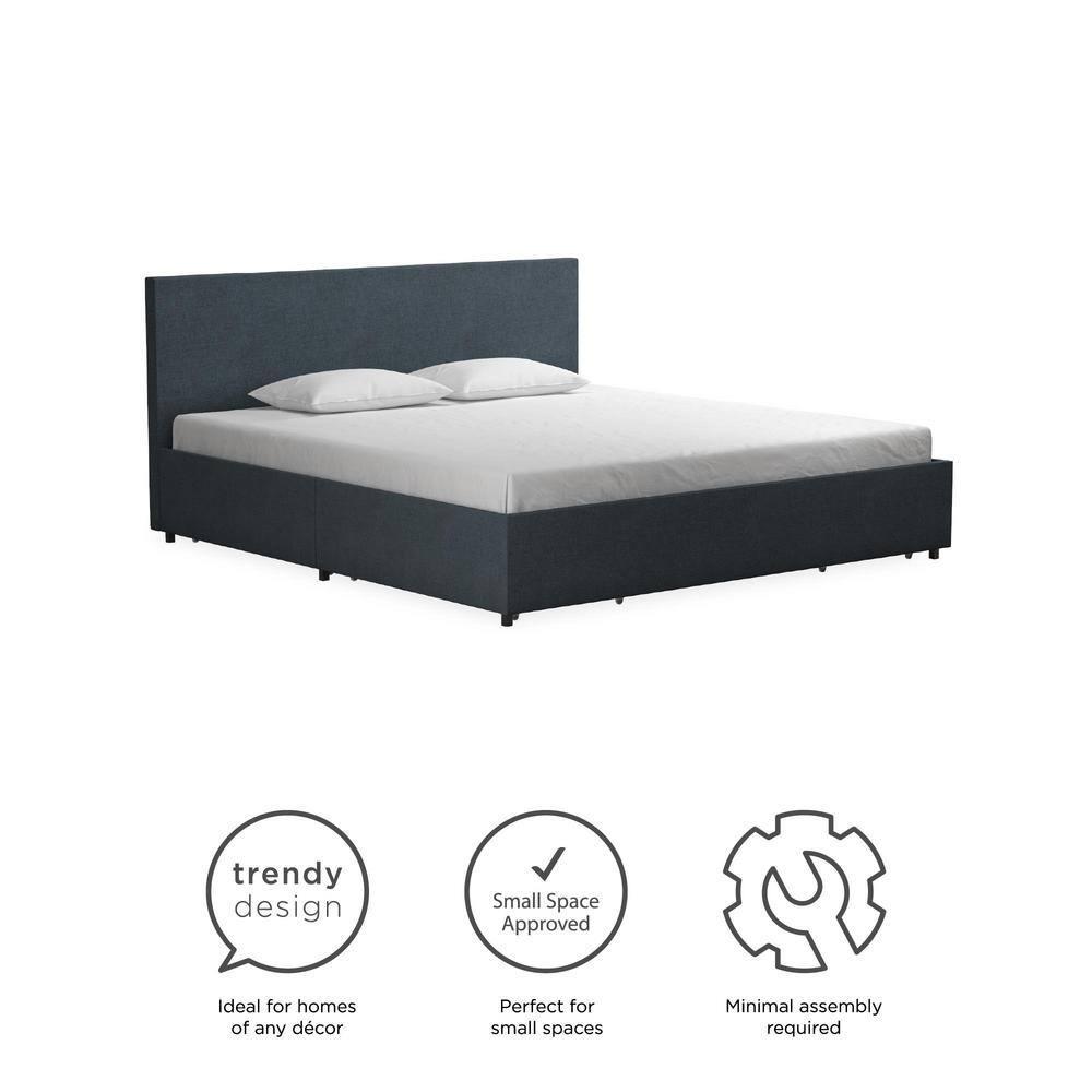 Kelly Upholstered Unfinished Platform Storage Bed