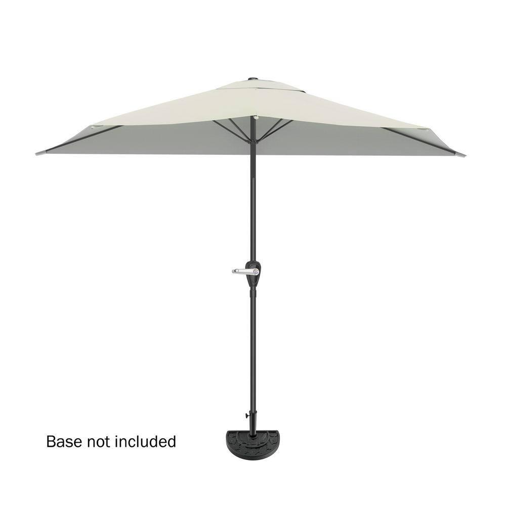 Pure Garden Summertime Umbrellas 3 Half Umbrella Outdoor Patio Shade - 9' Patio Umbrella with Easy Crank - Small Canopy for Balcony, Table, or Deck by Pure Garden