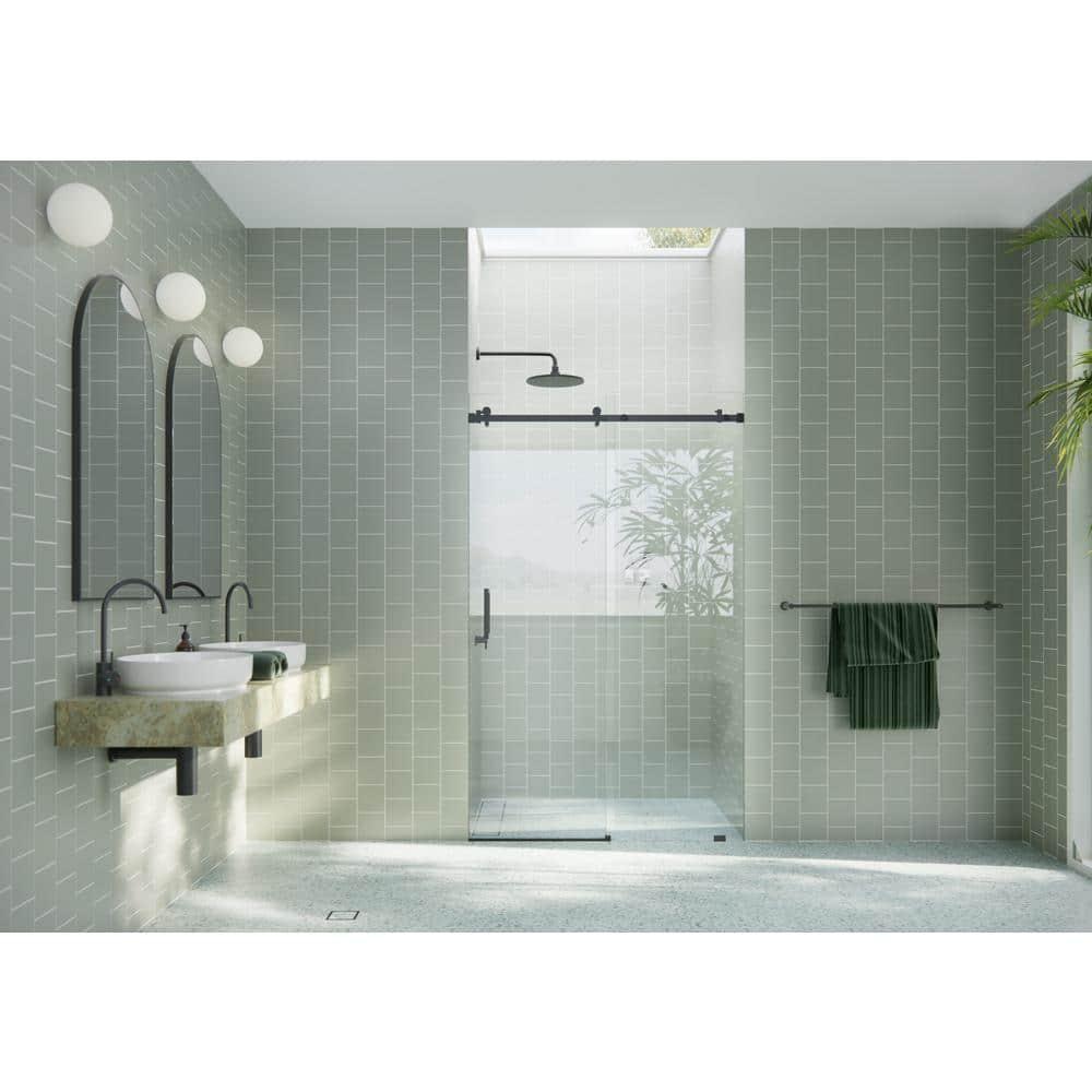 Astro 44 - 48 in. x 78 in. Fully Frameless Glass Sliding Shower Door
