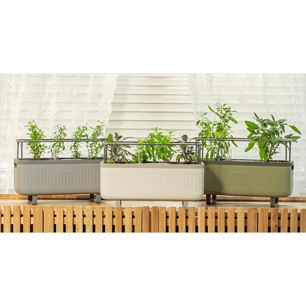 Vego Garden Mini Herb Plastic Outdoor Pot Planter with Trellis