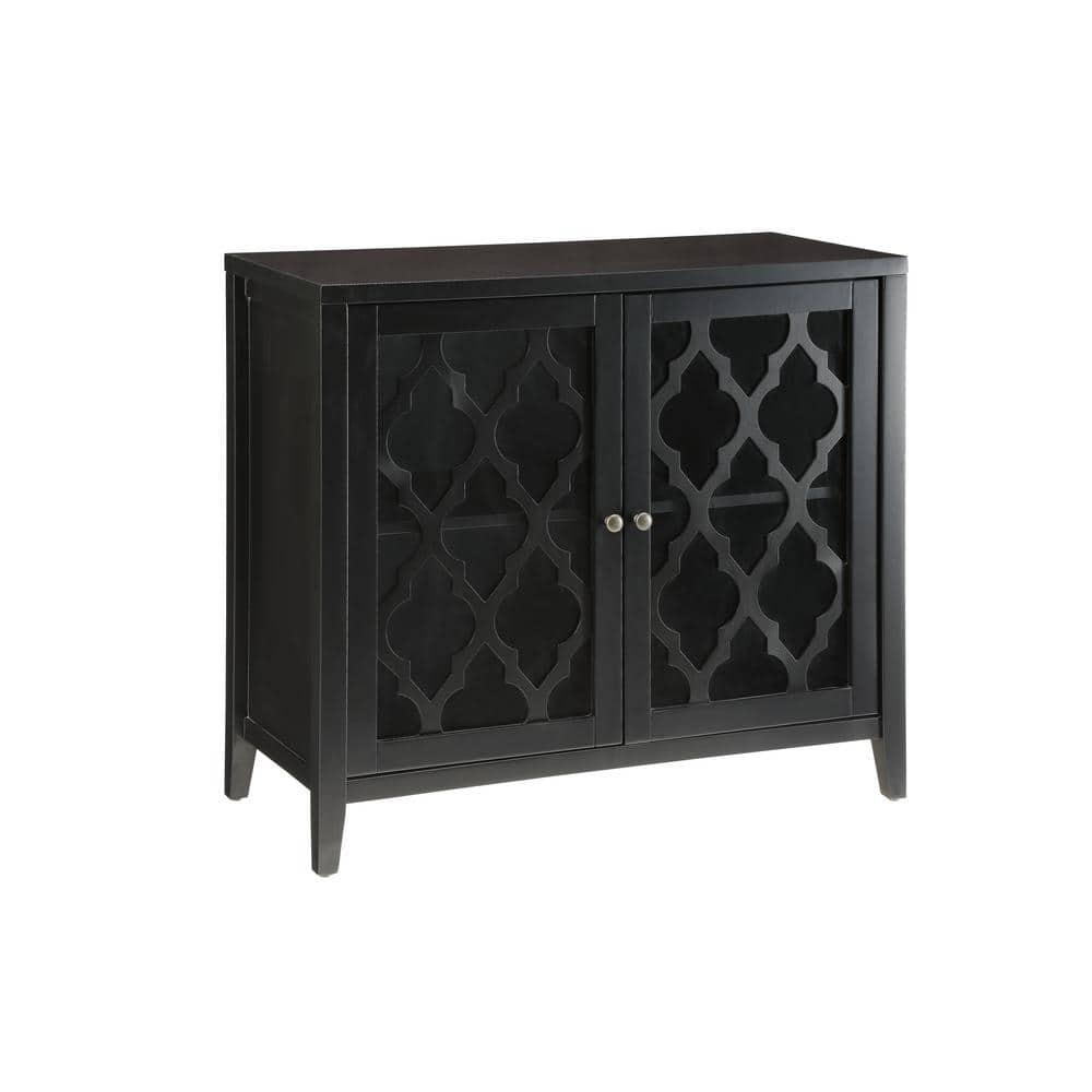 ACME Ceara Storage Console Table with Door in Black